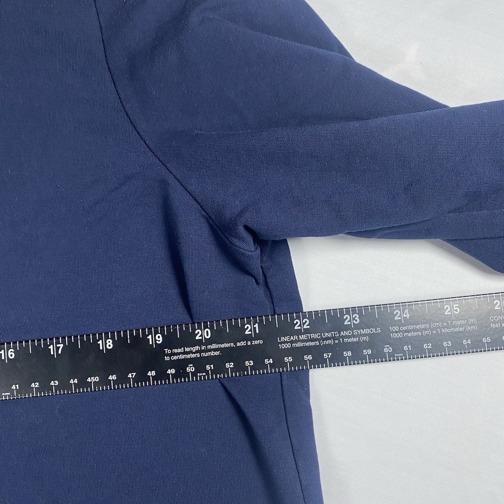WOMENS The Tog Shop Size Large  3/4 Sleeve PULLOVER BLOUSE SHIRT BLUE/ WHITE - Picture 5 of 5